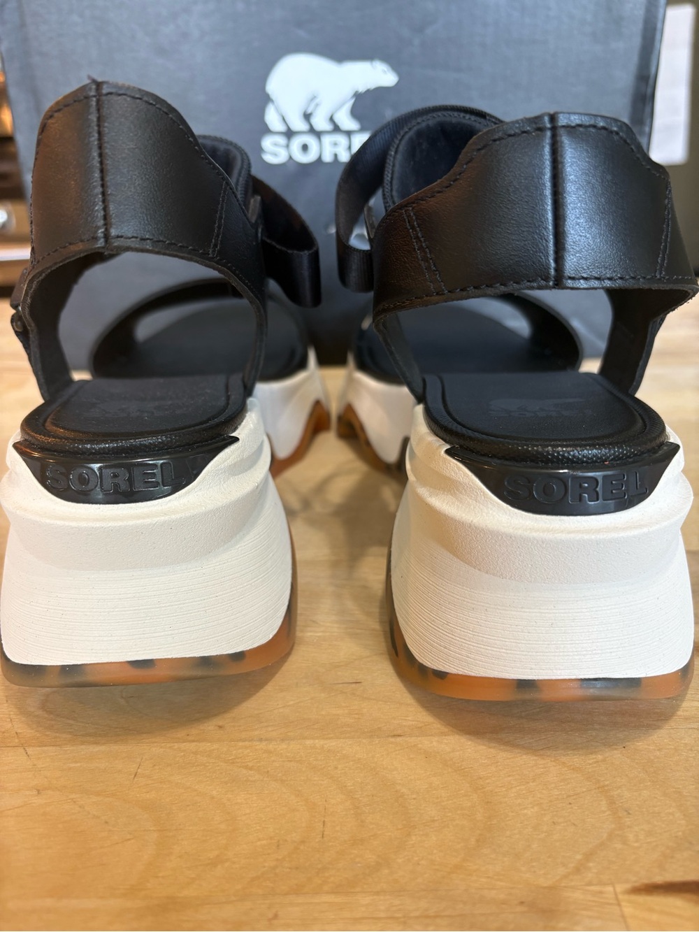 Sorel Kinetic Impact Y-Strap High Wedge Sandal, Size 10 - Picture 6 of 10